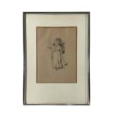 James McNeill Whistler Little Evelyn' Lithograph