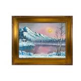 Bradley Boyer Snow Capped Mountains' Oil Painting