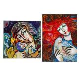 Acrylic Paintings by S. Kinan & Z. Kader