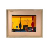 Watercolor Modernist Still Life