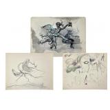 Three Surrealist Sketches Attributed to W.H. Fergu