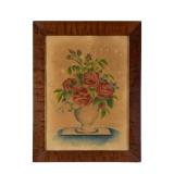 D. Sheppard Folk Art Watercolor on Velvet