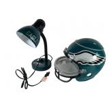 Philadelphia Eagles Lamp and Helmet Tray Set