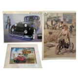 Seven Automobile-Related Prints and Ephemera