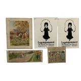 Six French/Foreign Auto Art and Paper Items