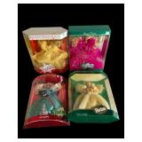 4 Sealed Happy Holidays Barbie Dolls