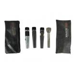 Four Dynamic Microphones with Carry Bags