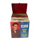 Red Platter Box of Elvis 45s