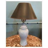 Blue Ceramic Table, 24.5 Inches Tall