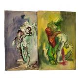 Two William H. Ferguson Mixed Media Sketches