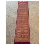 Gold Batique-Style Shawl, 66 x 17 Inches