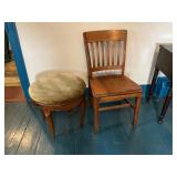 French Provincial Ottoman and Chair