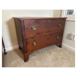 Antique Two-Drawer Dresser Base