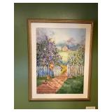 Alva Holcombe Watercolor With Frame