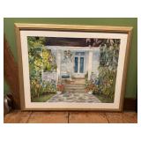 Alva Holcombe Watercolor of Porch Scene