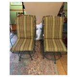 Metal Patio Table and Four Swivel Chairs