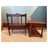 Mahogany Canterbury and Low Table Grouping