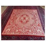 Early Red and White Woven Coverlet