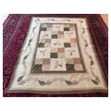 Hand and Machine Sewn Quilt with Appliquï¿½