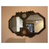 Antique Gilt Mirror with Wavy Glass