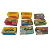 Nine Vintage Matchbox Lesney Cars W Boxes