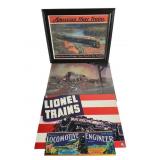 Four Train-Themed Displays and Frame