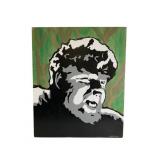 Hand-Painted Wolf Man Artwork by J. Oktavec