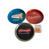 3 Beer Trays and Vintage Coaster