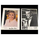 Two Signed 8×10 Prints: Clinton & Bernstein