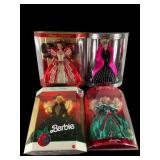 4 Vintage Special Edition Holiday Barbies, Like-Ne