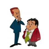 Hand-Painted Abbott and Costello Display Set