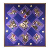 Hermes ï¿½Le Monde du Poloï¿½ 35 Inch x 35 Inchï¿½Framed