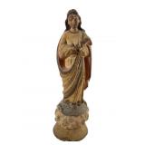Early Carved Santos Madonna Statue