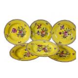 Set Of Six Beautiful Meissen Floral Plates