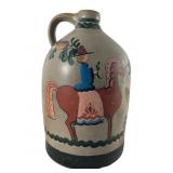 Pennsylvania-German Handpainted Stoneware Jug