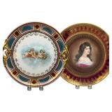 2 Royal Vienna Portrait Plates