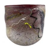 Ralph Harvey Attributed Abstract Glass Vase