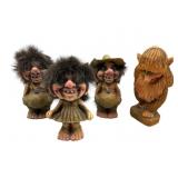 Nyform Troll Figurines & Hand-Carved Wooden Troll