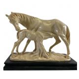 A. Santini Mare & Foal Resin Sculpture