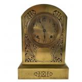 Ansonia Arts & Crafts Brass Shelf Clock