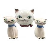 Holt Howard Cozy Kitten String Holder & Two Shaker