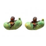 Black Americana Salt & Pepper Shakers