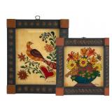 Jan Van Eeden Reverse Glass Folk Art Paintings