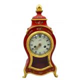 Schmid Schlenker Red Mantle Clock with Shelf