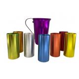 Sunburst Anodized Aluminum Pitcher Set