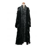 Early JA Resorts Velvet Opera Coat W/ Ruffled Trim