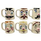 6 Pfaltzgraff Muggsy Mugs
