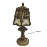 Painted Cast Metal Boudoir Lamp
