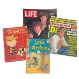 Two Vintage Magazines and Two Comics