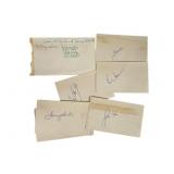 Texas & Cleveland 1976 Signed Index Cards